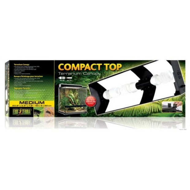 Compact Top Flourescent Terrarium Canopy - Large - Decor & 
