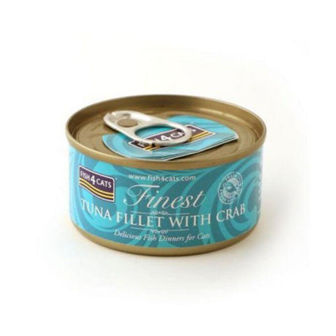 Fish4Cats Finest Tuna Fillet with Crab (70g Tin) - Cat Food