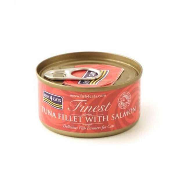 Fish4Cats Finest Tuna Fillet with Salmon (70g Tin) - Cat 