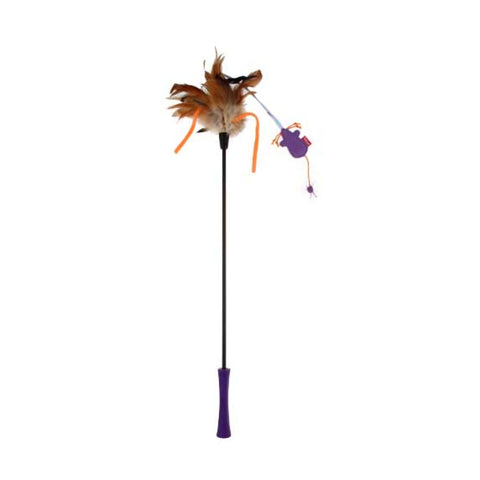 GiGwi Catwand Feather Teaser with Dangle Toy - Cat Toys