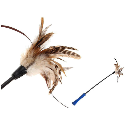 GiGwi Catwand Feather Teaser with Natural Feathers - Cat 