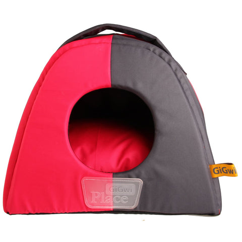 GiGwi Place Canvas Pet House - Pink & Grey - Cat Beds