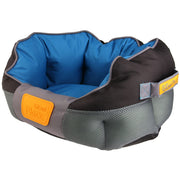 GiGwi Place Soft Canvas Bed - Blue & Grey - Dog Beds