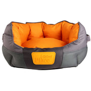 GiGwi Place Soft Canvas Bed - Orange & Grey - Dog Beds