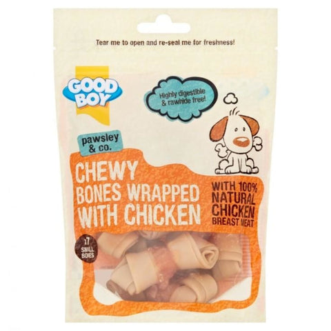 GoodBoy Chewy Chicken Wrapped Bones Mini - 7pk - Dog Treats