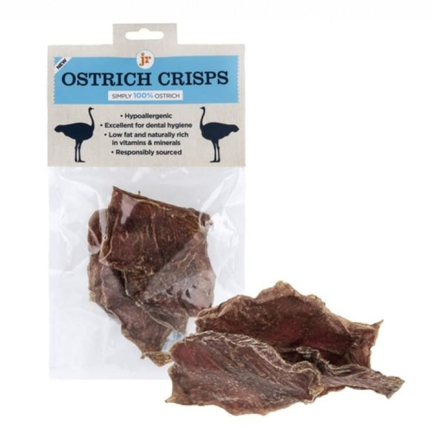 JR Pet Ostrich Crisps 60g - Dog Treats