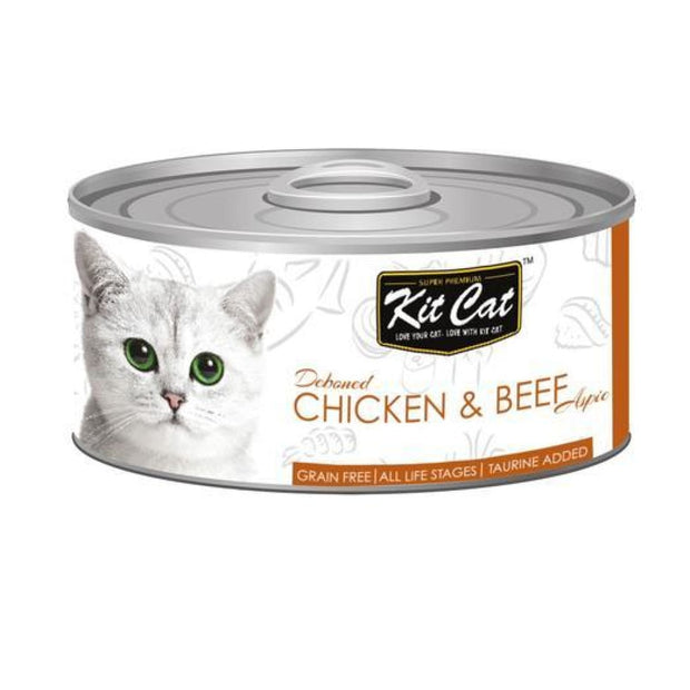 Kit Cat Super Premium Deboned Chicken and Beef (80g) - Cat 
