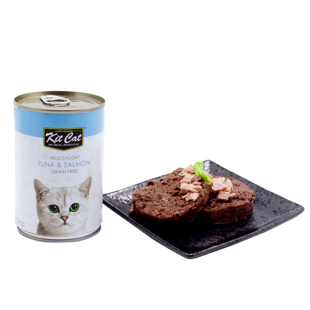 Kit Cat Wild Caught Tuna & Salmon Grain Free Loaf (400g) - 