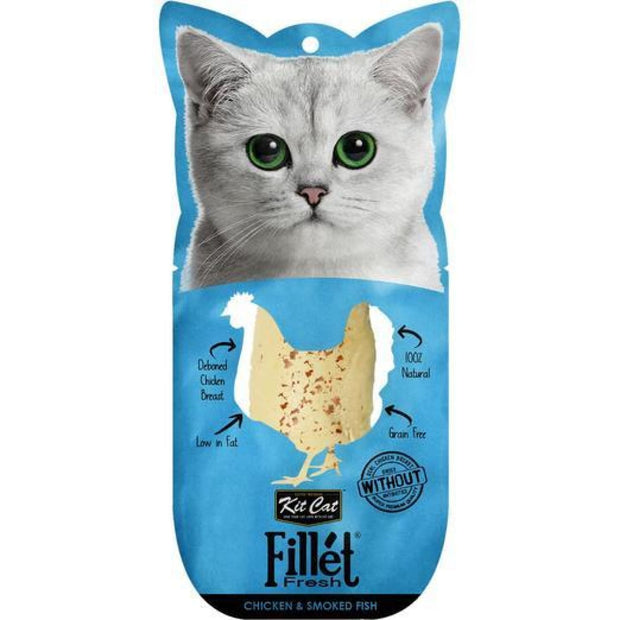 KitCat Gourmet Chicken & Smoked Fish Fillet Fresh - Cat 