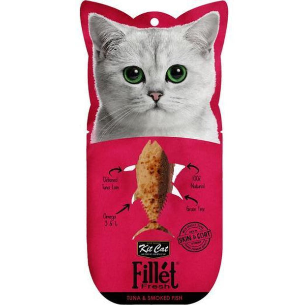 KitCat Gourmet Tuna & Smoked Fish Fillet Fresh - Cat Treats