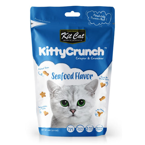 KitCat KittyCrunch Crunchy Cat Treats - Seafood (60g) - Cat 