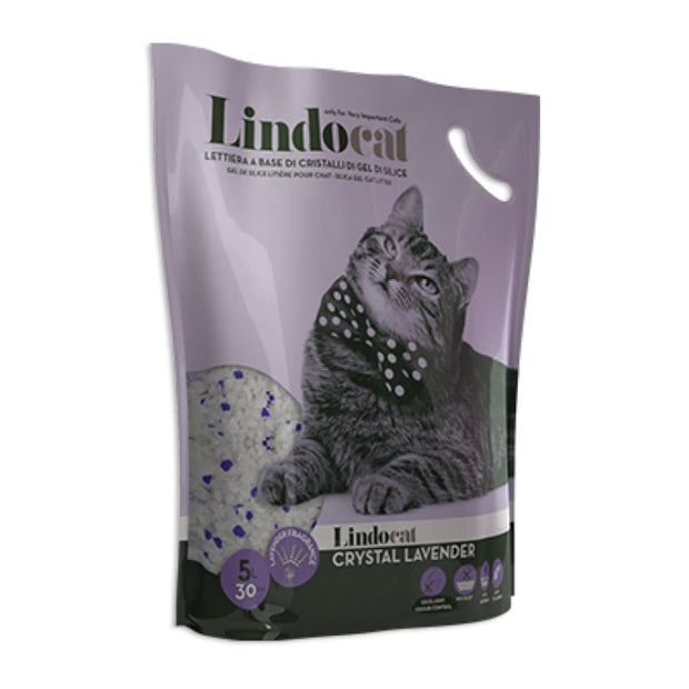 LindoCat SilicaGel Crystal Cat Litter Lavender - 5 Liters - 