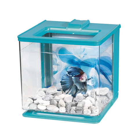 Marina Betta EZ Care Aquarium - Blue (2.5L) - Aquarium Tanks