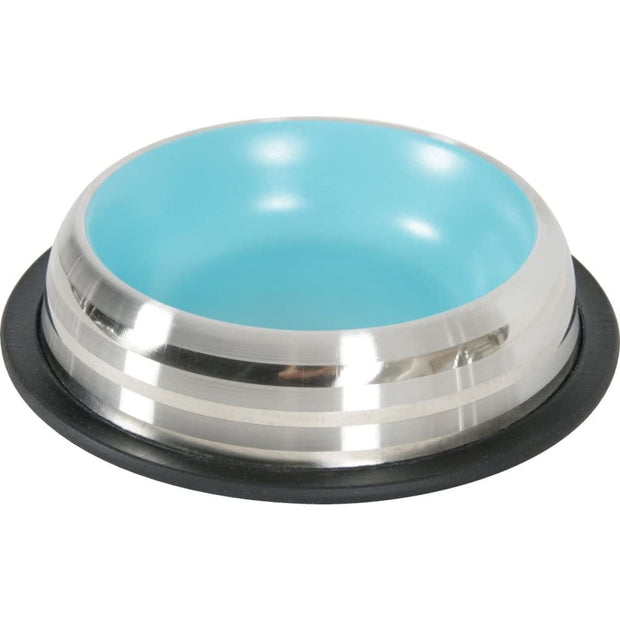 Merenda Stainless Non-Slip Dog Bowl - Blue - Dog Bowls & 