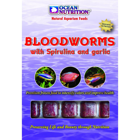 Ocean Nutrition Bloodworms with Spirulina & Garlic - Fish 