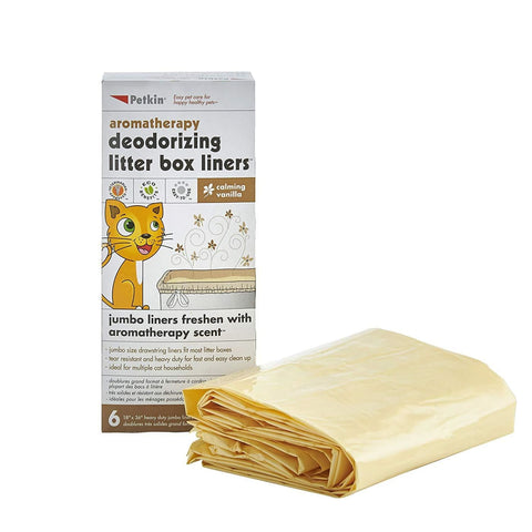 Petkin Vanilla Deodorizing Cat Litter Box Liners - Litter & 