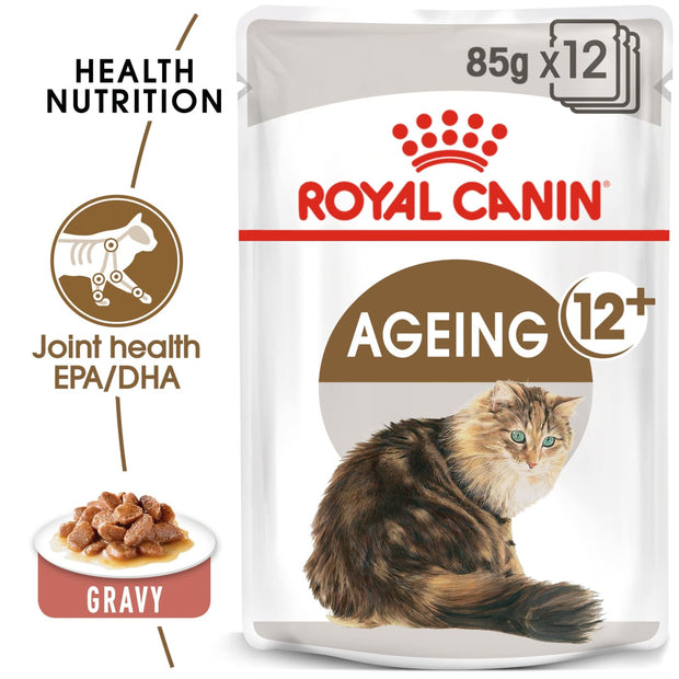 Royal Canin Ageing Cat 12+ Years (12x85g Pouches) - Cat Food