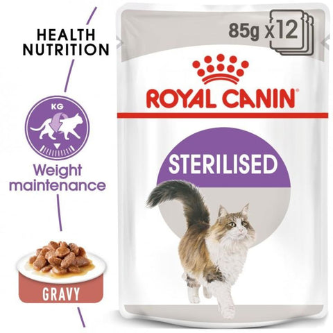 Royal Canin Feline Care Sterilised in Gravy (12x85g Pouches)