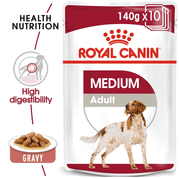 Royal Canin SHN Wet Food Medium Adult Pouches (10x140g) - 