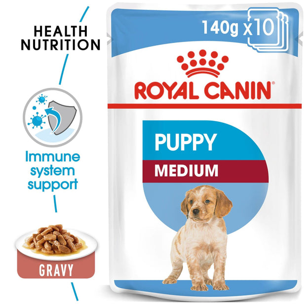 Royal Canin SHN Wet Food Medium Puppy Pouches (10x140g) - 