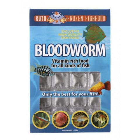 Ruto Frozen Bloodworm Blister 100g - Fish Food