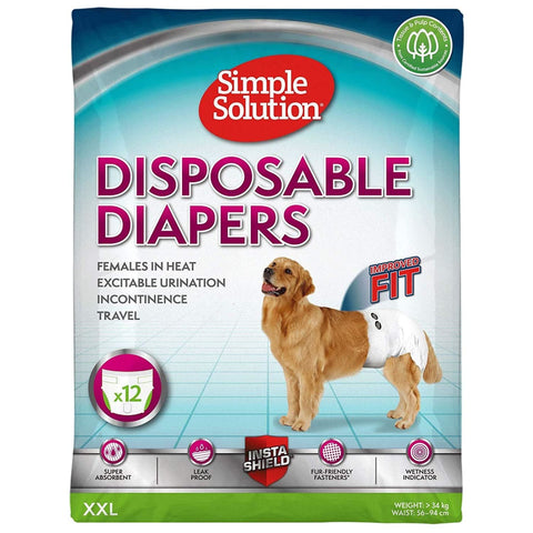 Simple Solution Disposable Diapers for Dogs - XX-Large - 