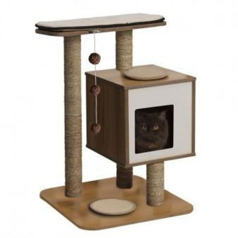Vesper Base Premium Cat Furniture - Walnut - Scratchers & 