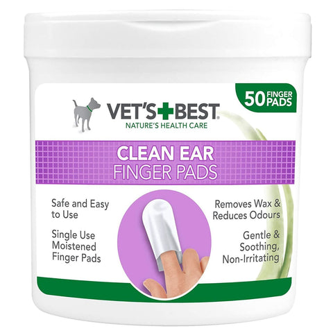 Vets Best Clean Ear Finger Pads - Healthcare & Grooming