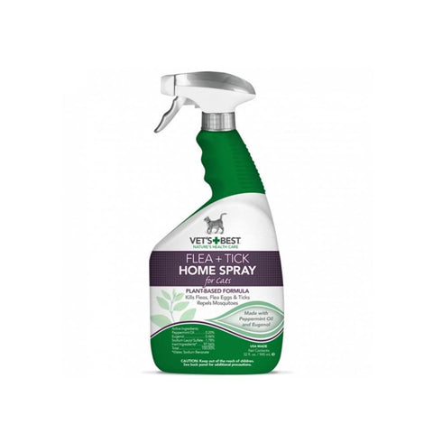 Vets Best Flea And Tick Home Spray For Cats - Cat Health & 