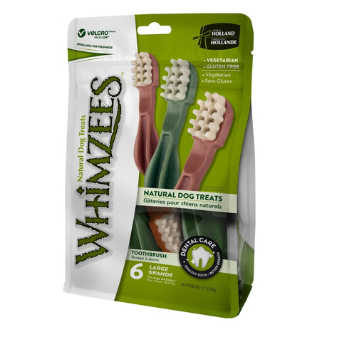 Whimzees Toothbrush Large - 6-piece - Dog Treats