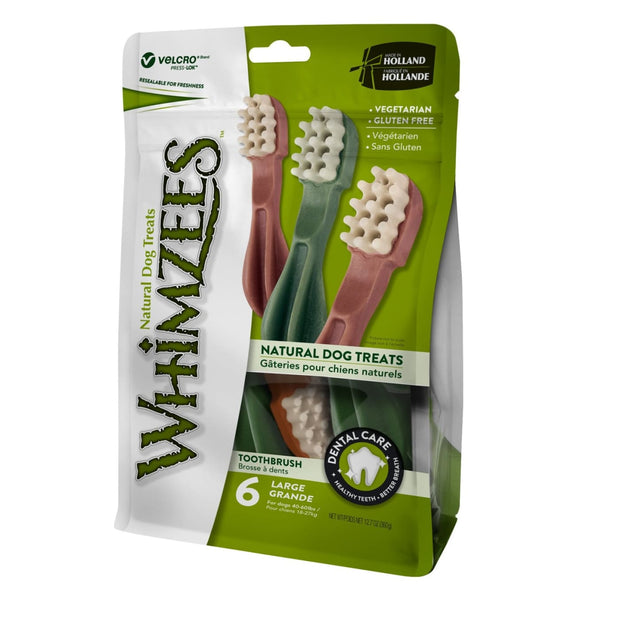 Whimzees Toothbrush Large - 6-piece - Dog Treats