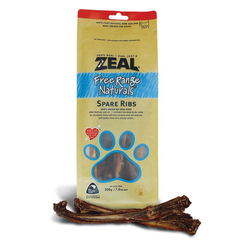 Zeal Meaty Free-Range Spare Ribs - 200g - Dog Treats