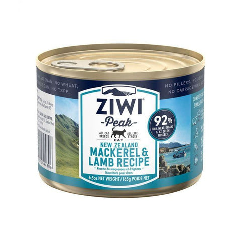Ziwi Peak Cat Tin Mackerel & Lamb (185g) - Cat Food