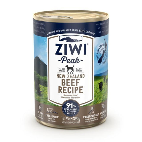 Ziwi Peak Dog Wet Recipe - Beef (390g) - Dog Food