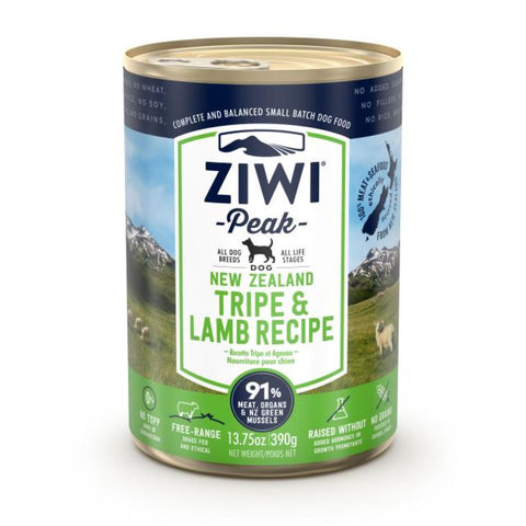 Ziwi Peak Dog Wet Recipe - Tripe & Lamb (390g) - Dog Food