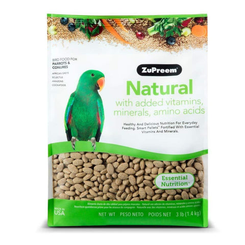 ZuPreem Natural Avian Diet - Parrots & Conures - Bird Food